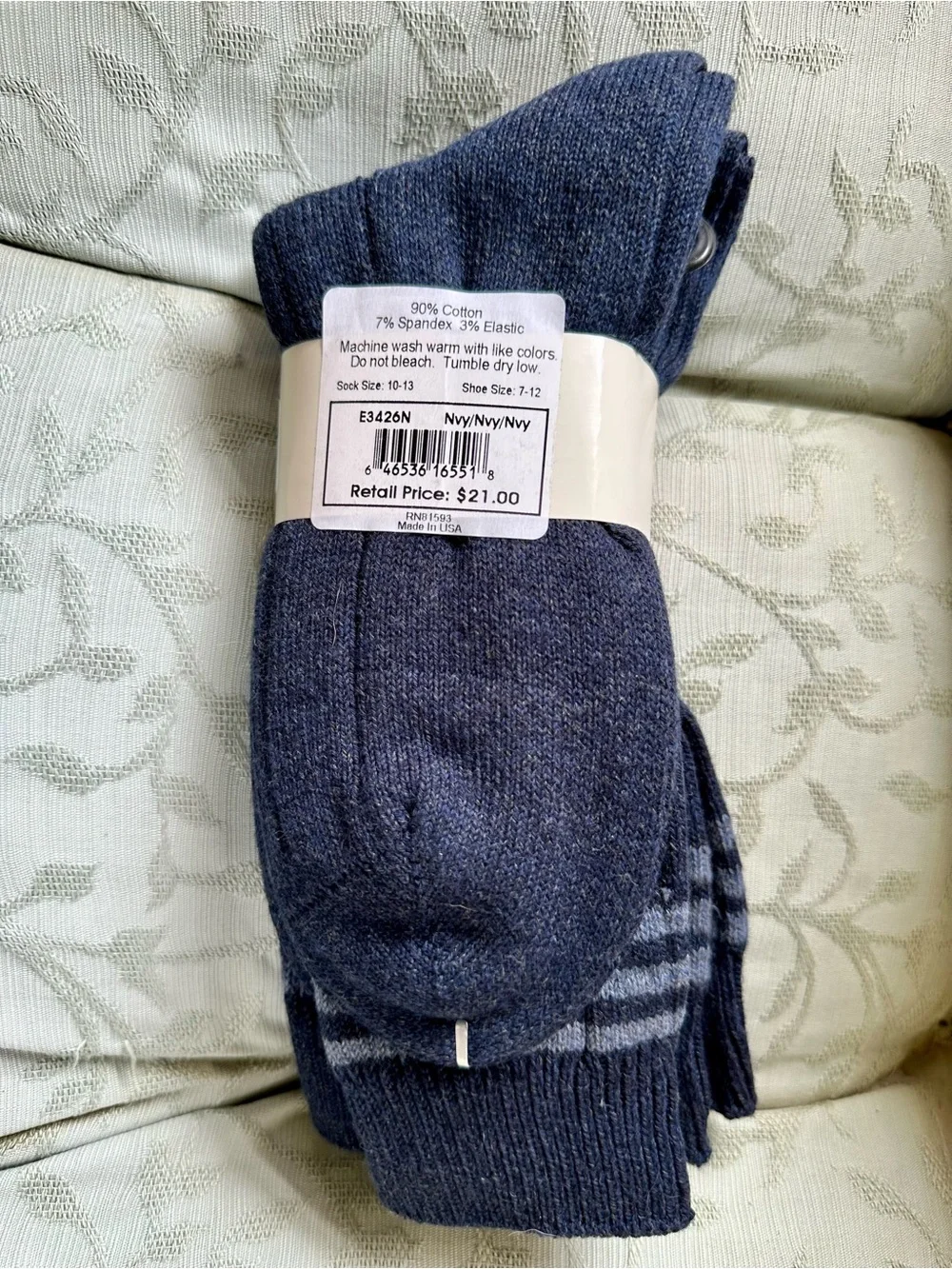 Mens Brand New ECCO Striped Socks